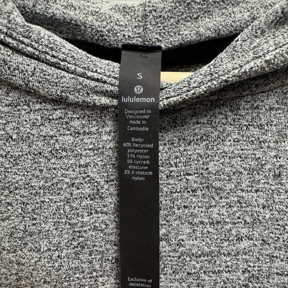 Lululemon Mens Sz Small Gray Dry Sense Performance L/S Pullover Hoodie Shirt euc - Picture 3 of 5